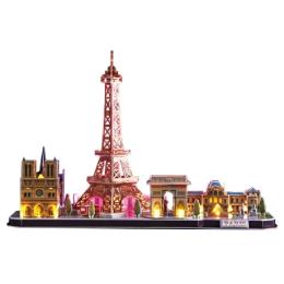 Пазл CubicFun City Line L525h з LED-підсвіткою Париж
