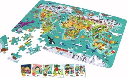 Пазл Hape E1626 Карта світу 105 елементів