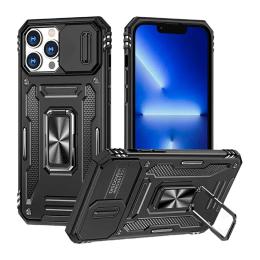 Чохол-накладка Apple iPhone 14 Pro (6.1) EpiK Camshield Army Ring Black (00000081258_6)