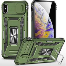 Чохол-накладка EpiK Apple iPhone X / iPhone XS (5.8) EpiK Camshield Army Ring Olive (00000068268_4)