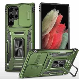 Чохол-накладка EpiK Samsung Galaxy S21 Ultra EpiK Camshield Army Ring Army Green (00000081260_4)