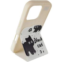 Чохол-накладка EpiK Apple iPhone 16 Pro (6.3) EpiK TPU Panel Stand Black Cat (00000085577_2)