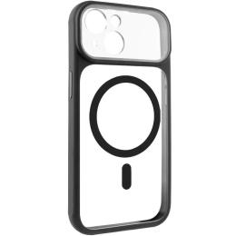 Чохол-накладка GETMAN Apple iPhone 13 (6.1) GETMAN Moon Clear with Magnetic Fit Black (00000084763_1)