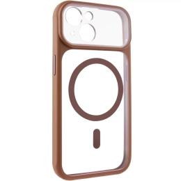 Чохол-накладка GETMAN Apple iPhone 13 (6.1) GETMAN Moon Clear with Magnetic Fit Brown (00000084763_3)