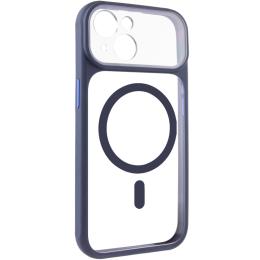 Чохол-накладка GETMAN Apple iPhone 14 (6.1) GETMAN Moon Clear with Magnetic Fit Blue (00000084766_2)
