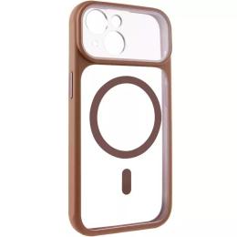 Чохол-накладка GETMAN Apple iPhone 14 (6.1) GETMAN Moon Clear with Magnetic Fit Brown (00000084766_3)