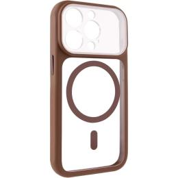 Чохол-накладка GETMAN Apple iPhone 15 Pro Max (6.7) GETMAN Moon Clear with Magnetic Fit Brown (00000084771_3)