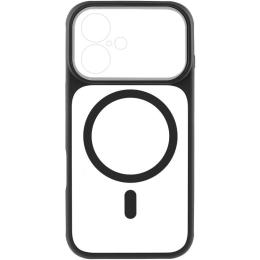 Чохол-накладка GETMAN Apple iPhone 16 (6.1) GETMAN Moon Clear with Magnetic Fit Black (00000084772_1)