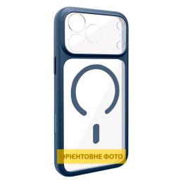 Чохол-накладка Apple iPhone 16 (6.1) GETMAN Moon Clear with Magnetic Fit Blue (00000084772_2)