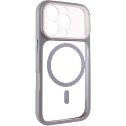 Чохол-накладка GETMAN Apple iPhone 16 Pro (6.3) GETMAN Moon Clear with Magnetic Fit Gray (00000084773_4)