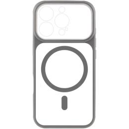 Чохол-накладка GETMAN Apple iPhone 16 Pro Max (6.9) GETMAN Moon Clear with Magnetic Fit Gray (00000084774_4)
