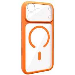 Чохол-накладка GETMAN Apple iPhone 17 Pro Max (6.9) GETMAN Moon Clear with Magnetic Fit Orange (00000084778_5)