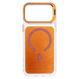 Чохол-накладка EpiK Apple iPhone 15 Pro (6.1) EpiK TPU + PC Jewel Sparkle with Magnetic Fit Orange Sparkle (00000084792_4)