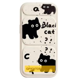 Чохол-накладка EpiK Apple iPhone 16 Pro Max (6.9) EpiK TPU Panel Stand Black Cat (00000085578_2)