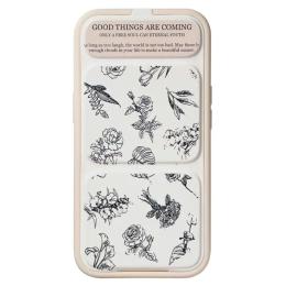Чохол-накладка EpiK Apple iPhone 16 Pro Max (6.9) EpiK TPU Panel Stand Floral Sketch (00000085578_4)