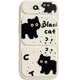 Чохол-накладка EpiK Apple iPhone 17 (6.3) EpiK TPU Panel Stand Black Cat (00000085579_2)