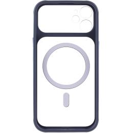 Чохол-накладка Apple iPhone 12 (6.1) GETMAN Moon Clear with Magnetic Fit Blue (00000084760_2)