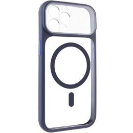 Чохол-накладка GETMAN Apple iPhone 12 Pro Max (6.7) GETMAN Moon Clear with Magnetic Fit Blue (00000084762_2)
