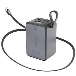 Зовнішній портативний акумулятор Titanum TPB-WP049 20000mAh Gray PD70W