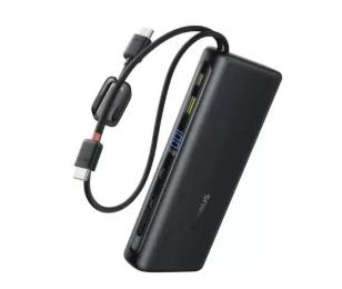 Зовнішній портативний акумулятор Baseus EnerFill FC41 Digital Display Built-in Dual USB-C Cable 25000mAh Black 145W (E0028H03)