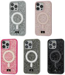 Чохол-накладка Apple iPhone 16 Pro The Bling World Rock Diamond with MagSafe Pink (112294-5)