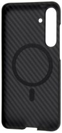 Чохол-накладка Samsung Galaxy S24 Plus Fibra Carbonite case with MagSafe Black (111095-1)