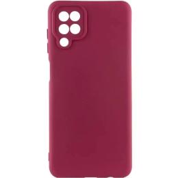 Чохол-накладка Samsung Galaxy A12 Fibra Full Silicone Cover Marsala (108512-2)