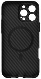 Чохол-накладка Apple iPhone 16 Pro Fibra Carbonite case with MagSafe Black (111334-1)