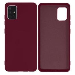 Чохол-накладка Samsung Galaxy A51 Fibra Full Silicone Cover Marsala (108242-11)