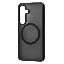 Чохол-накладка Samsung Galaxy S24 Fibra Metal Buttons with MagSafe Black (111097-1)