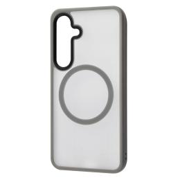 Чохол-накладка Samsung Galaxy S25 Plus Fibra Metal Buttons with MagSafe Gray (111744-2)