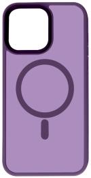 Чохол-накладка Apple iPhone 12 Pro Max Fibra Metal Buttons with MagSafe Deep Purple (109879-3)