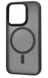Чохол-накладка Apple iPhone 13/14 Fibra Metal Buttons with MagSafe Black (109880-1)