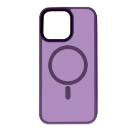 Чохол-накладка Apple iPhone 13 Pro Max Fibra Metal Buttons with MagSafe Deep Purple (109882-3)