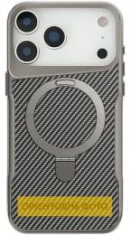 Чохол-накладка Apple iPhone Air Fibra Metal Buttons with MagSafe Gray (000082-04)