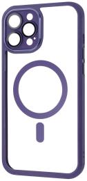 Чохол-накладка Apple iPhone 12 Pro Max Fibra Metallic Clear Case with MagSafe Deep Purple (109434-2)