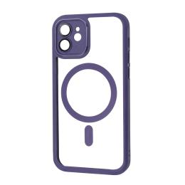 Чохол-накладка Apple iPhone 12/12 Pro Fibra Metallic Clear Case with MagSafe Deep Purple (109432-1)