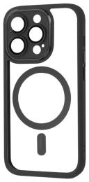 Чохол-накладка Apple iPhone 13 Pro Fibra Metallic Clear Case with MagSafe Black (109436-1)