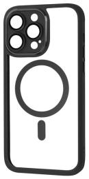 Чохол-накладка Apple iPhone 13 Pro Max Fibra Metallic Clear Case with MagSafe Black (109437-01)