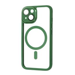 Чохол-накладка Apple iPhone 14 Fibra Metallic Clear Case with MagSafe Khaki (109438-2)