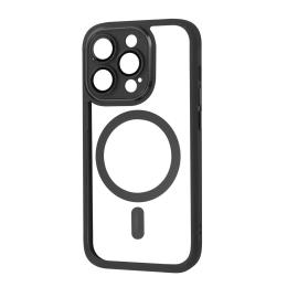 Чохол-накладка Apple iPhone 14 Pro Fibra Metallic Clear Case with MagSafe Black (109439-1)
