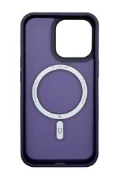 Чохол-накладка Apple iPhone 14 Pro Fibra Metal Buttons with MagSafe Deep Purple (109883-3)