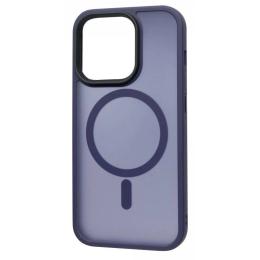 Чохол-накладка Apple iPhone 14 Pro Max Fibra Metal Buttons with MagSafe Deep Navy (109884-2)