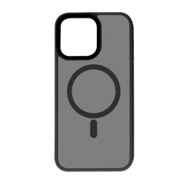 Чохол-накладка Apple iPhone 15 Fibra Metal Buttons with MagSafe Black (109885-1)