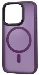 Чохол-накладка Apple iPhone 15 Fibra Metal Buttons with MagSafe Deep Purple (109885-3)