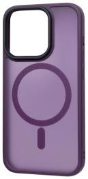 Чохол-накладка Apple iPhone 15 Pro Fibra Metal Buttons with MagSafe Deep Purple (109886-3)
