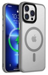 Чохол-накладка Apple iPhone 15 Pro Fibra Metal Buttons with MagSafe Gray (109886-5)