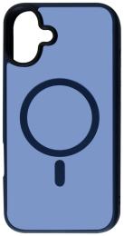 Чохол-накладка Apple iPhone 16 Fibra Metal Buttons with MagSafe Deep Navy (111329-3)