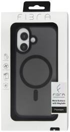 Чохол-накладка Apple iPhone 16 Plus Fibra Metal Buttons with MagSafe Gray (111332-3)
