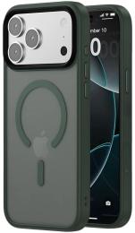 Чохол-накладка Apple iPhone 17 Fibra Metal Buttons with MagSafe Dark Green (000083-02)